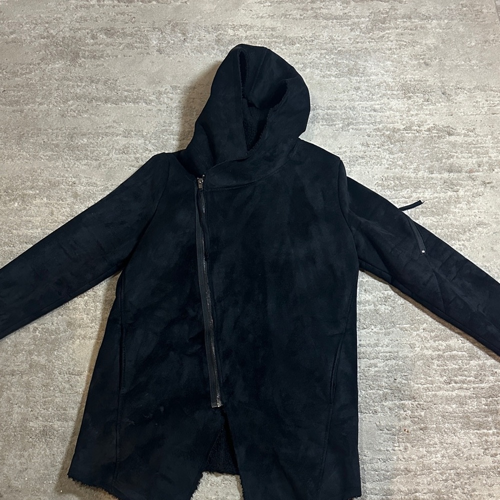 H&M Black Pea Coat for Men